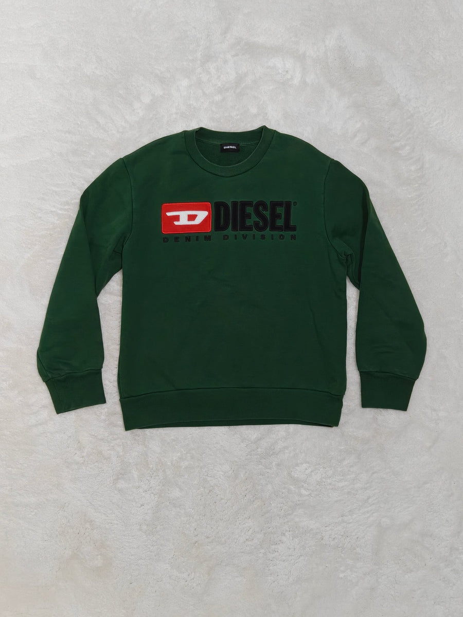 Women Diesel Green Relaxed Fit Sweatshirt (XS)