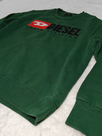 Women Diesel Green Relaxed Fit Sweatshirt (XS)