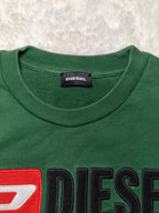 Women Diesel Green Relaxed Fit Sweatshirt (XS)