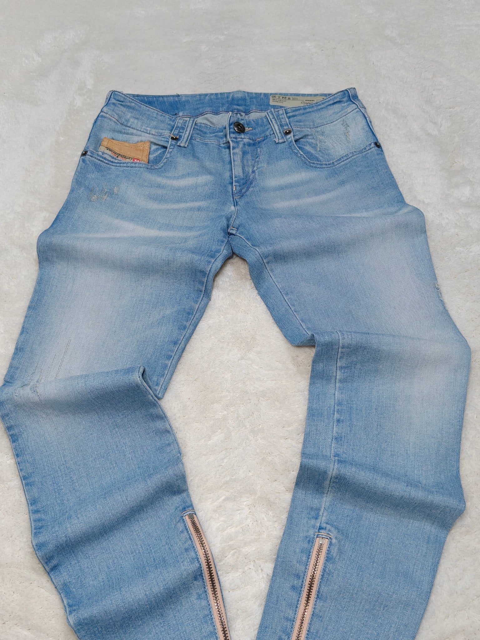 Women Diesel Grupee - Zip Light Blue Skinny W24 L30 (EU 34/XS) Jeans