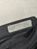 Women Diesel Grupee Black Faded Dark Blue Wash 0800R Skinny W25 L30 (EU 34/XS) Jeans