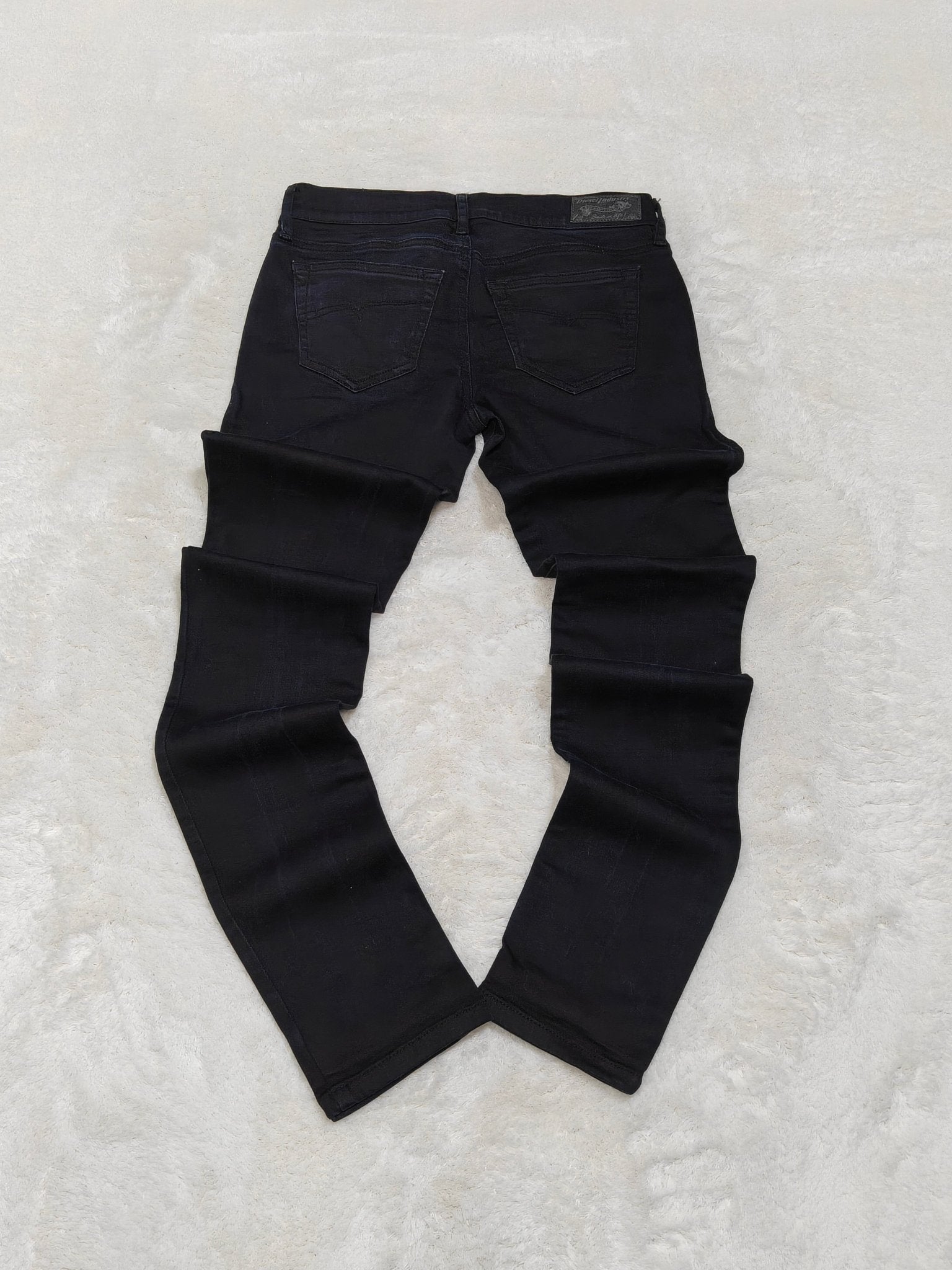 Women Diesel Grupee Black Faded Dark Blue Wash 0800R Skinny W25 L30 (EU 34/XS) Jeans