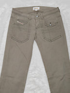 Women Diesel Khaki Slim Skinny Low Waist W26 L32 (EU 36/S) Jeans