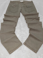 Women Diesel Khaki Slim Skinny Low Waist W26 L32 (EU 36/S) Jeans