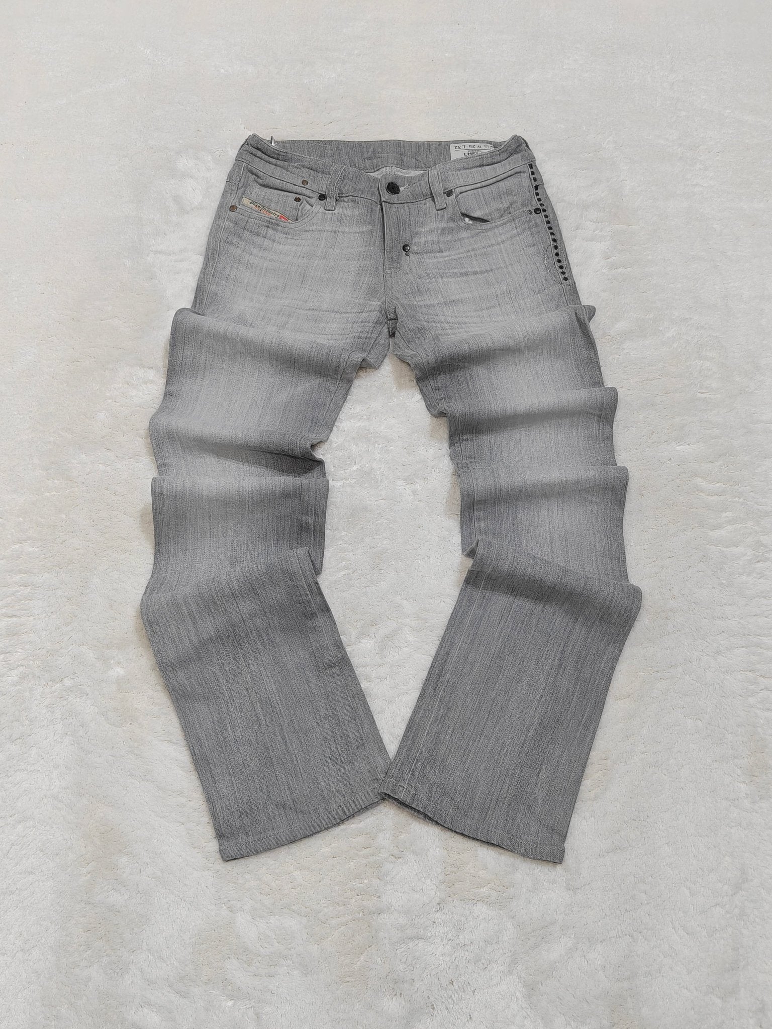 Women Diesel Lhela Grey Wash 008GC Straight W25 L32 (EU 34/XS) Jeans