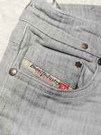 Women Diesel Lhela Grey Wash 008GC Straight W25 L32 (EU 34/XS) Jeans