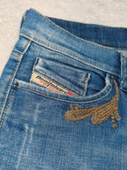 Women Diesel Liv Blue Wash 0071Y Straight W28 L34 (EU 38/M) Jeans