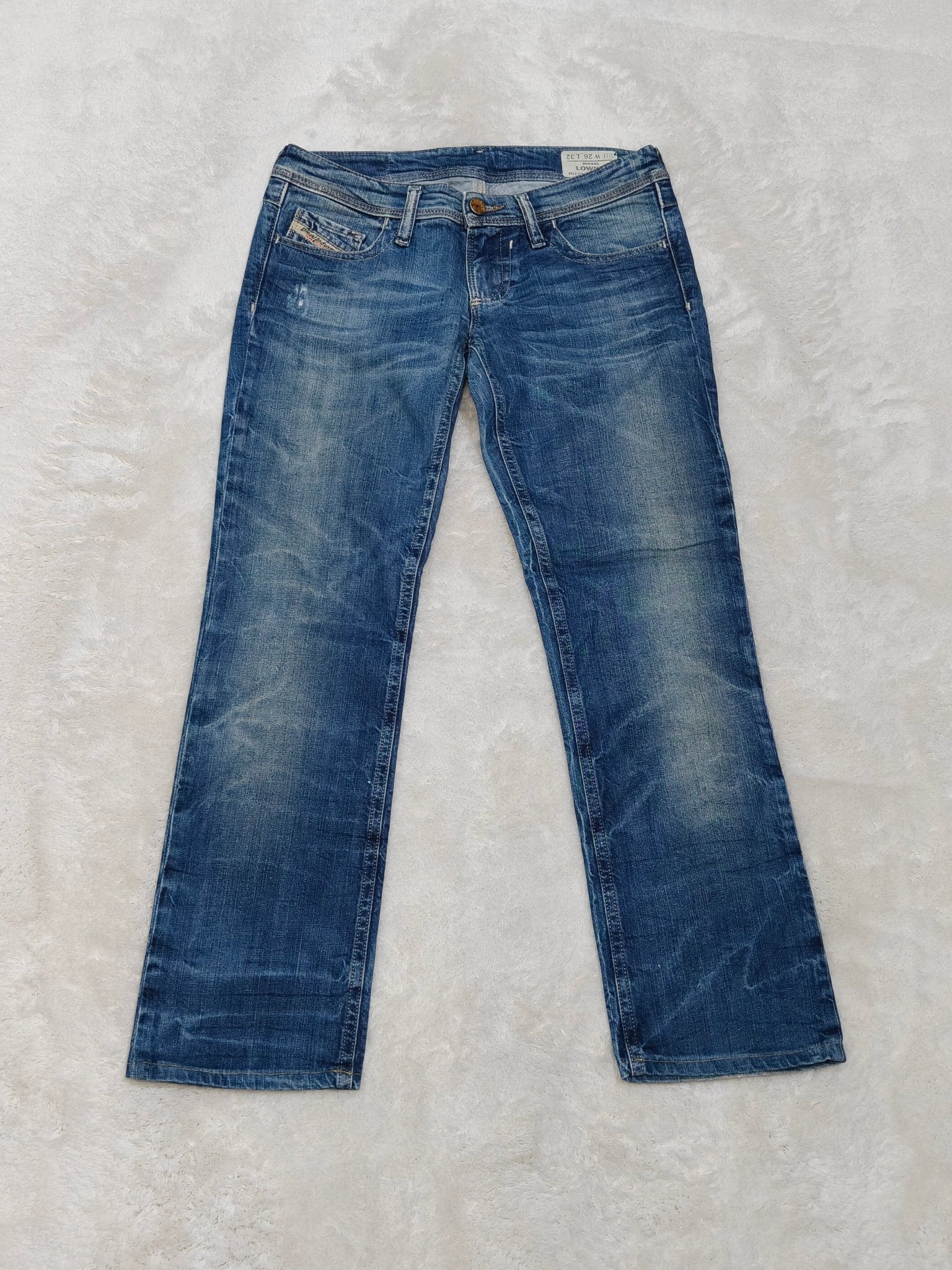 Women Diesel Lowky Blue Wash 008E4 Straight W26 L28 (EU 36/S) Jeans