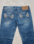 Women Diesel Lowky Blue Wash 008E4 Straight W26 L28 (EU 36/S) Jeans