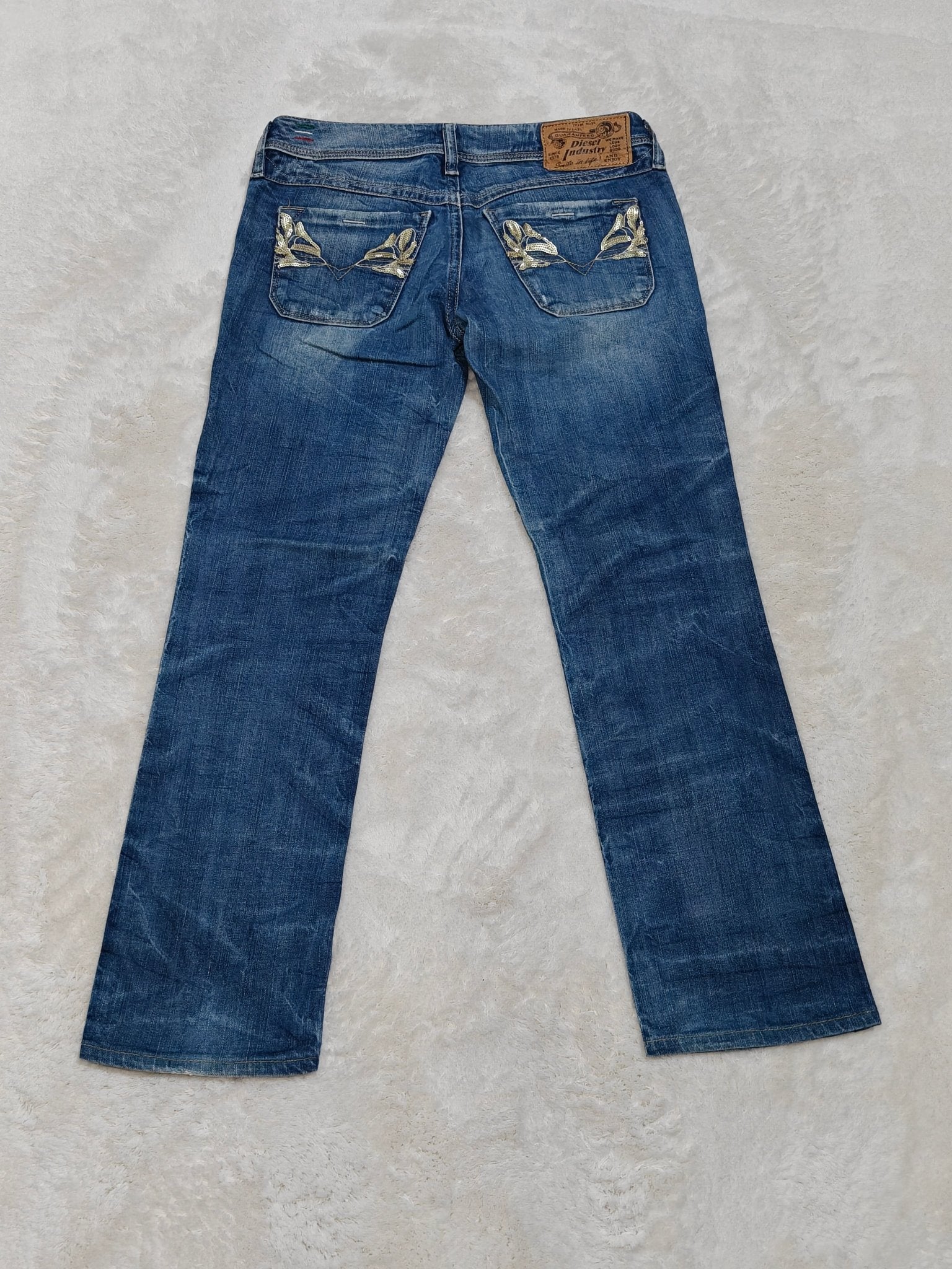 Women Diesel Lowky Blue Wash 008E4 Straight W26 L28 (EU 36/S) Jeans