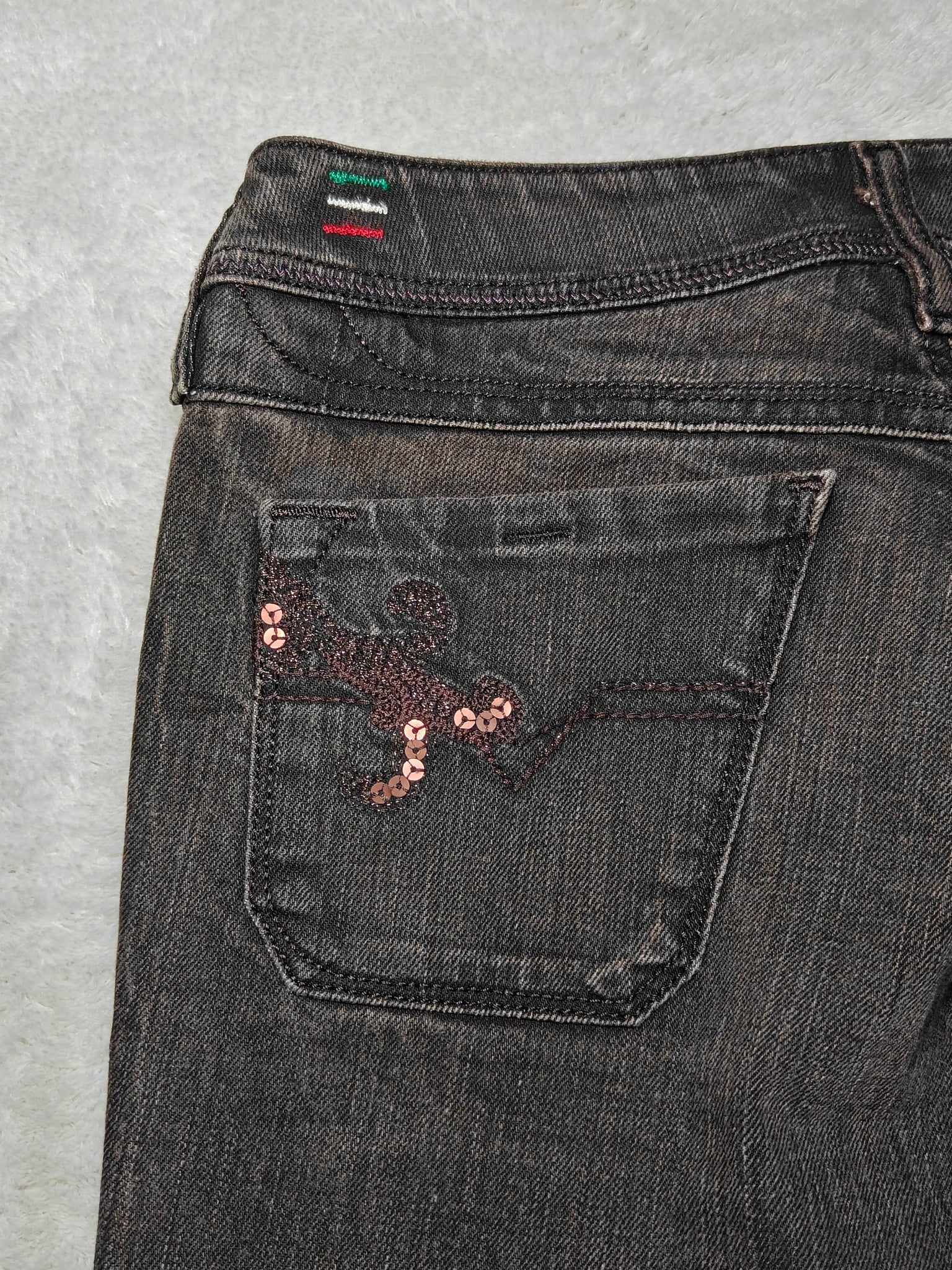 Women Diesel Lowky Made in Italy 2007 Dark Brown Wash 008GL W29 L34 (EU 38/M) Jeans