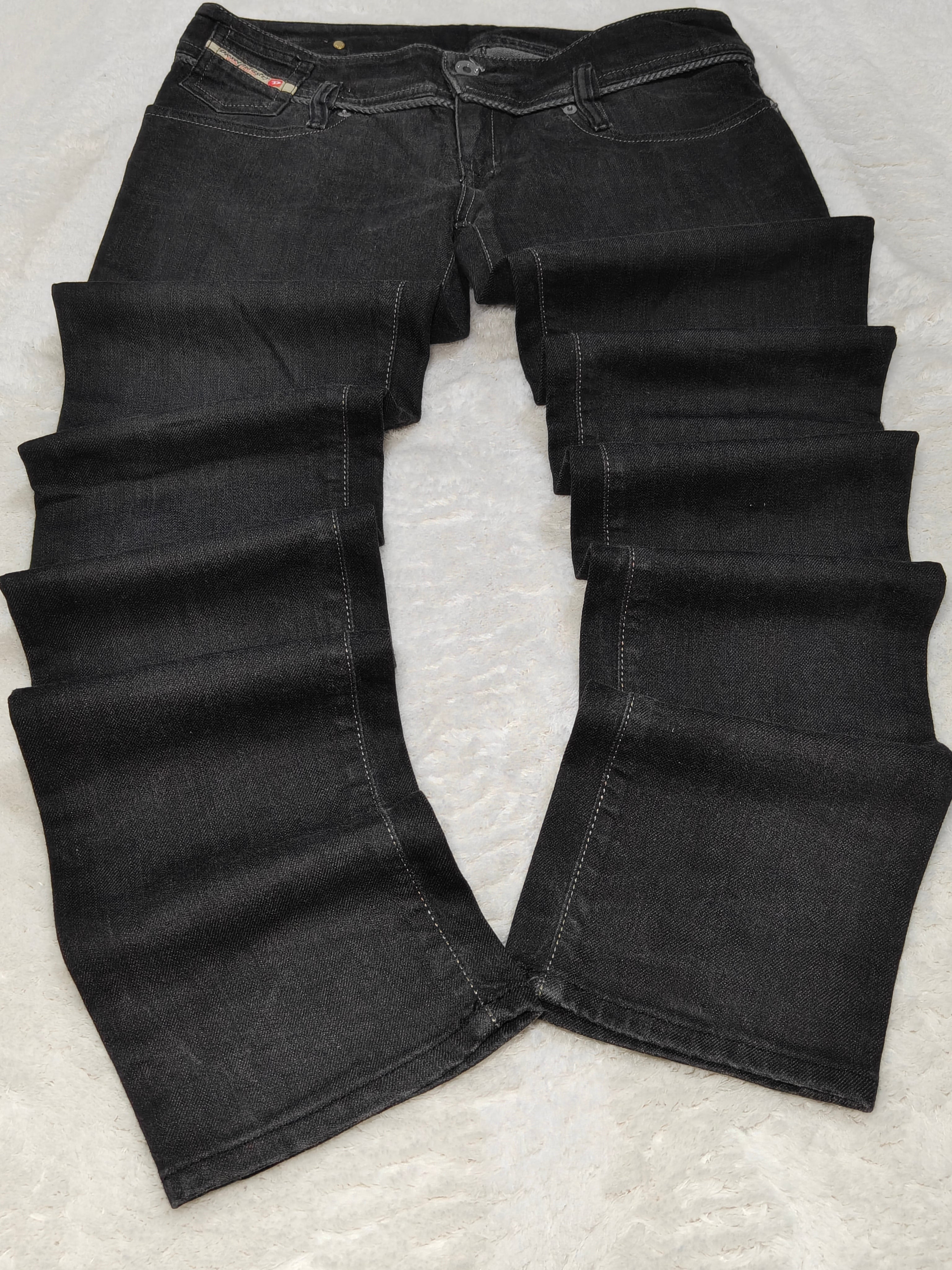 Women Diesel Matic Black Faded Wash 008GX Straight Slim W29 L34 (EU 38/M) Jeans