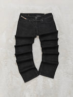 Women Diesel Matic Black Faded Wash 008GX Straight Slim W29 L34 (EU 38/M) Jeans