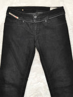 Women Diesel Matic Black Faded Wash 008GX Straight Slim W29 L34 (EU 38/M) Jeans