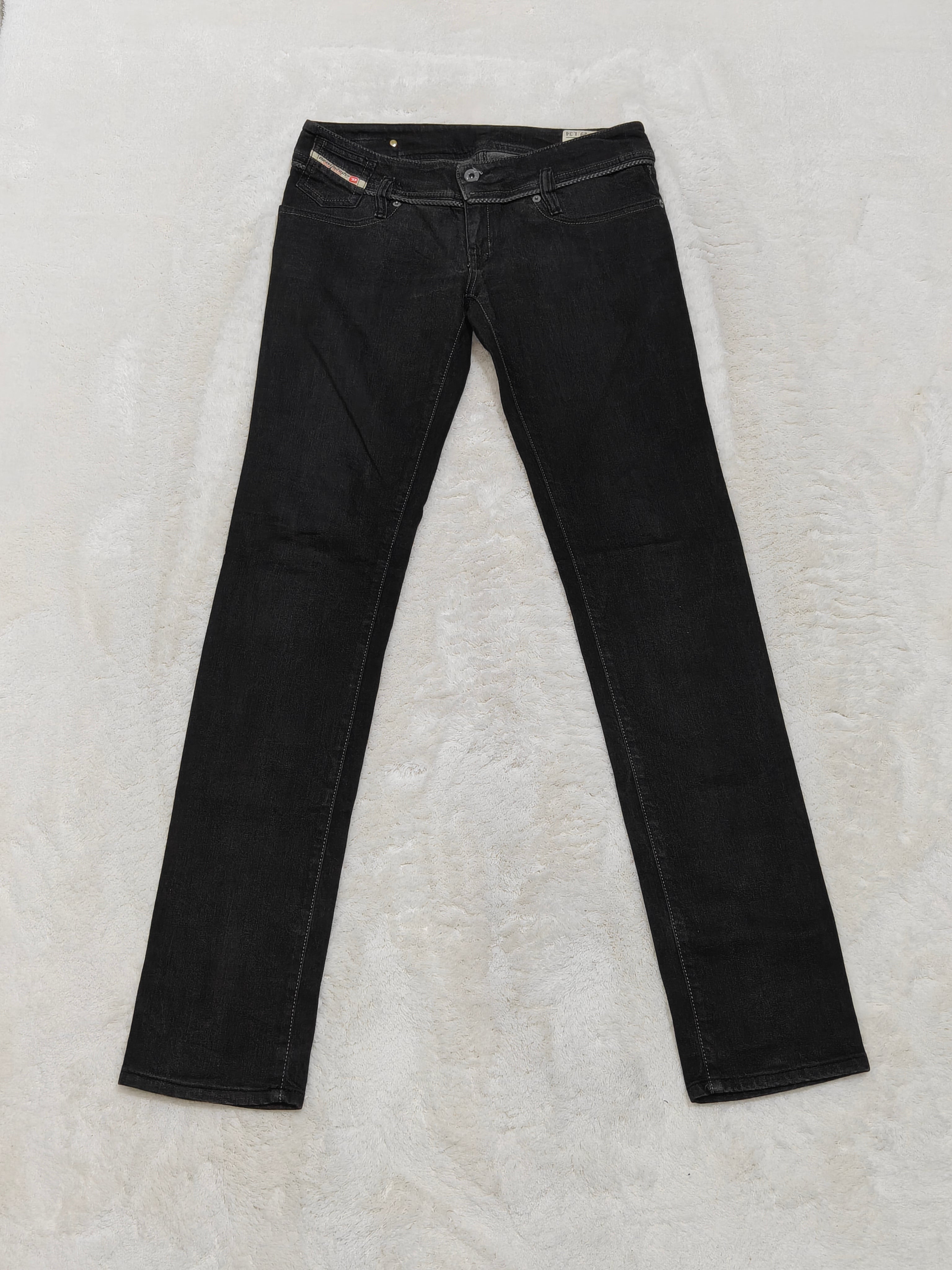 Women Diesel Matic Black Faded Wash 008GX Straight Slim W29 L34 (EU 38/M) Jeans