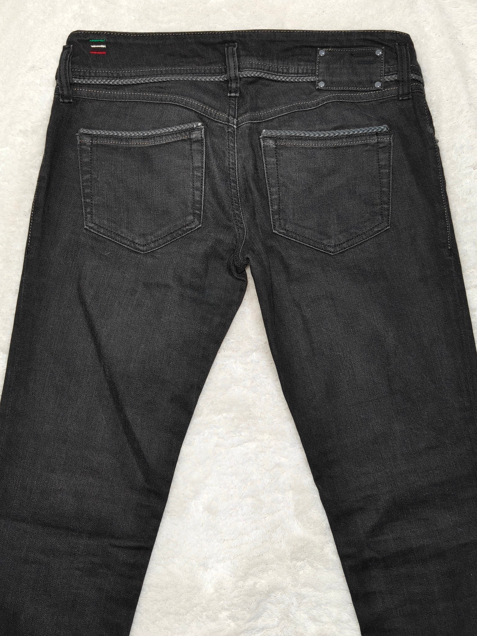 Women Diesel Matic Black Faded Wash 008GX Straight Slim W29 L34 (EU 38/M) Jeans