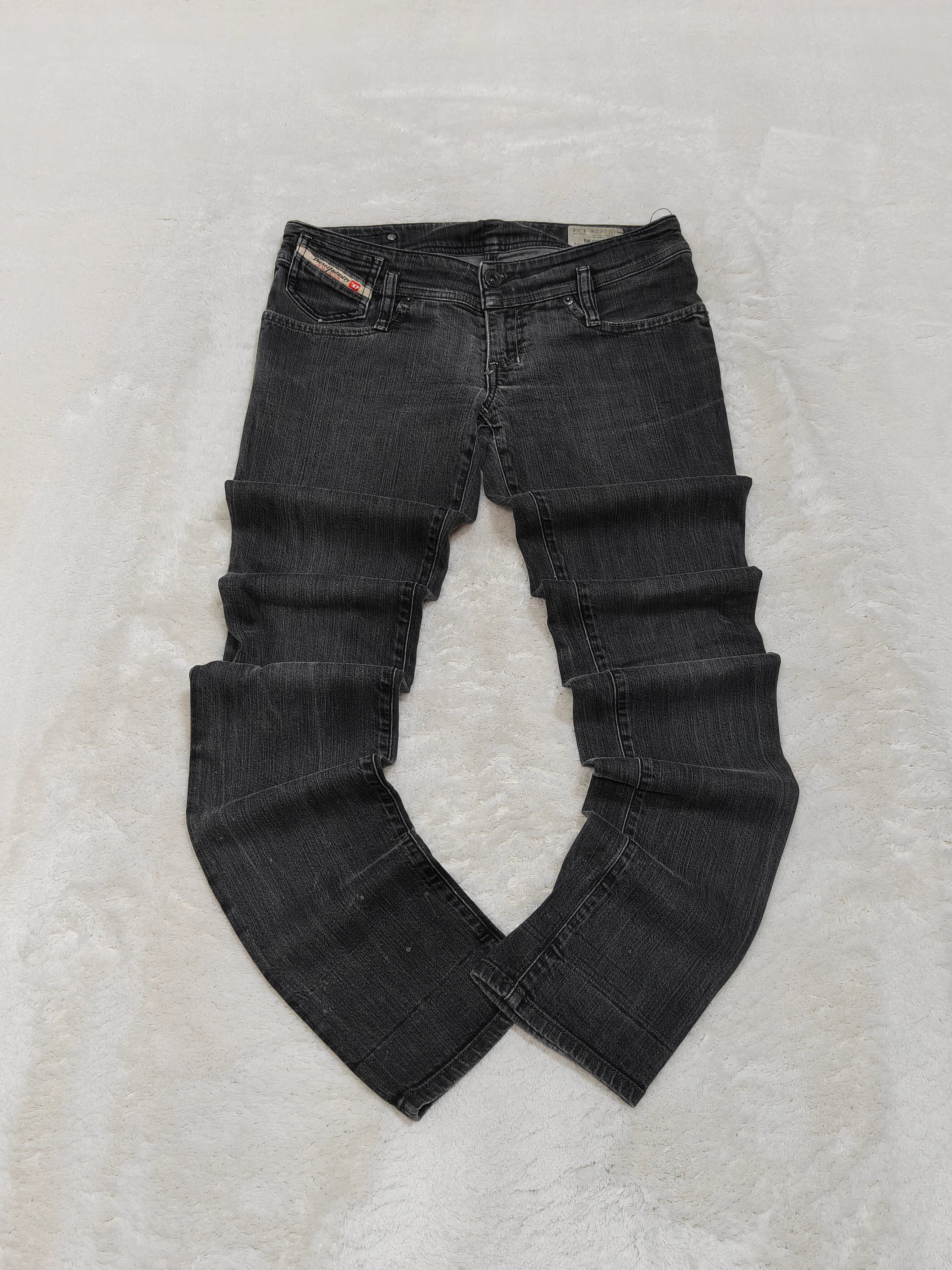 Women Diesel Matic Made in Italy 2006 Black Faded Wash 0089S W28 L34 (EU 38/M) Jeans