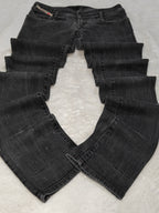 Women Diesel Matic Made in Italy 2006 Black Faded Wash 0089S W28 L34 (EU 38/M) Jeans