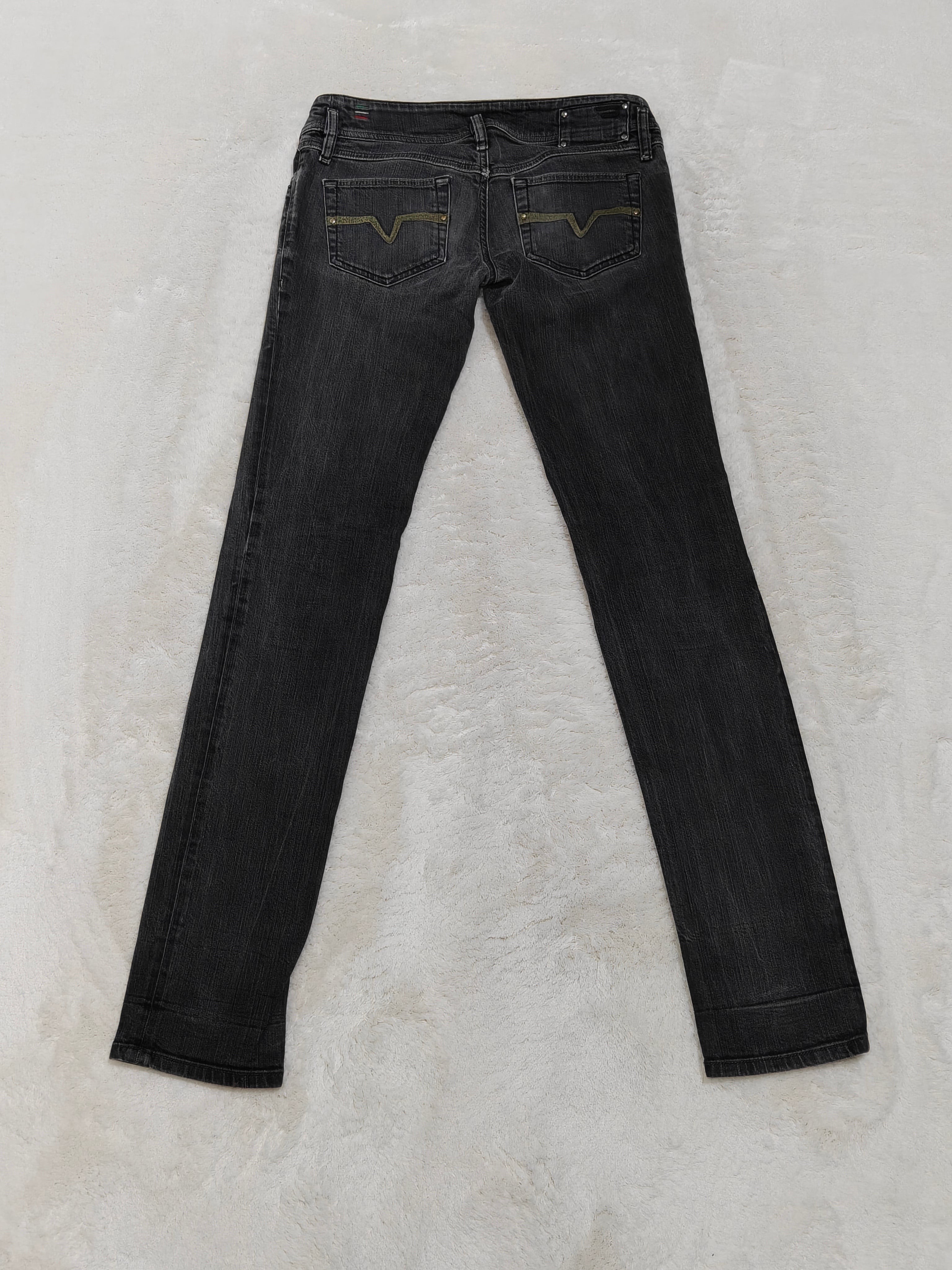 Women Diesel Matic Made in Italy 2006 Black Faded Wash 0089S W28 L34 (EU 38/M) Jeans