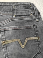 Women Diesel Matic Made in Italy 2006 Black Faded Wash 0089S W28 L34 (EU 38/M) Jeans