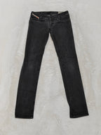 Women Diesel Matic Made in Italy 2006 Black Faded Wash 0089S W28 L34 (EU 38/M) Jeans