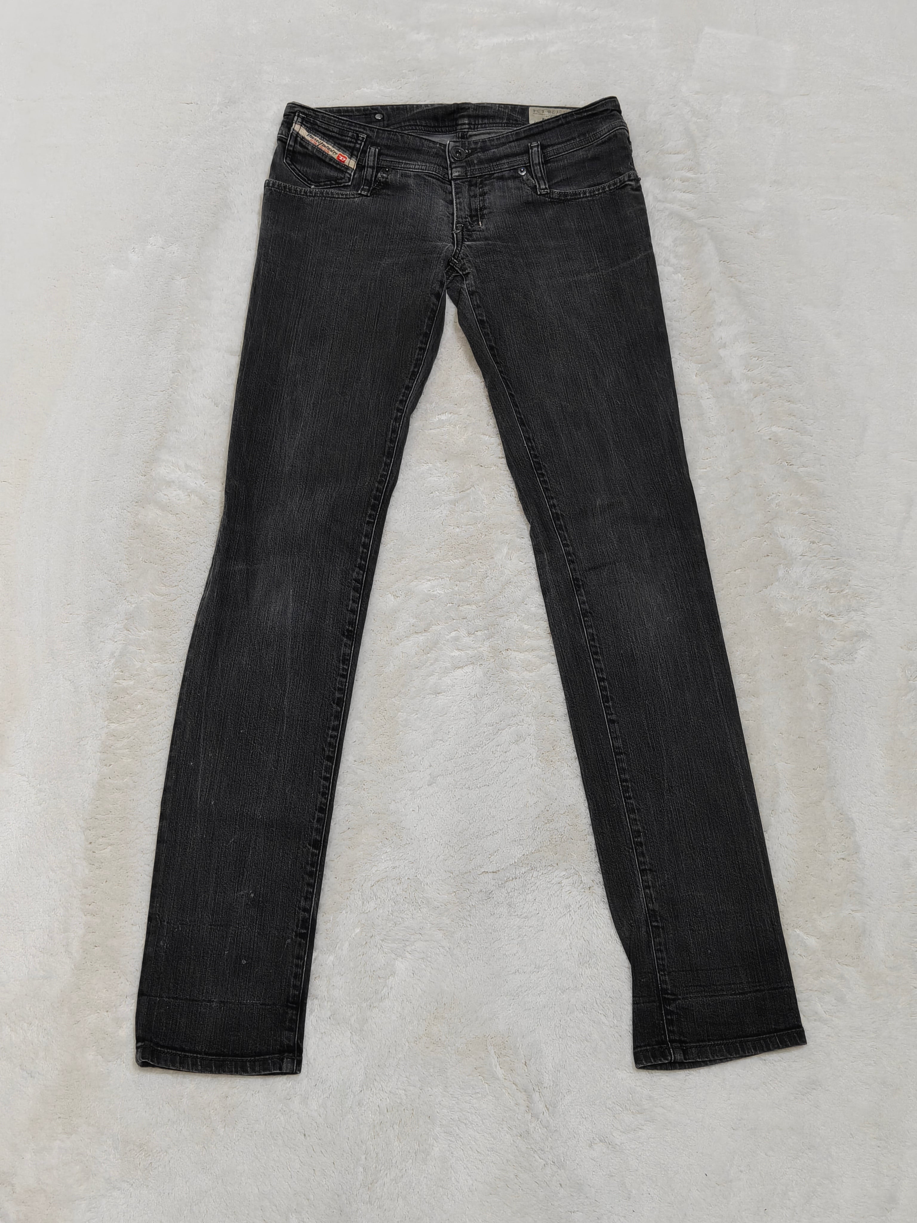 Women Diesel Matic Made in Italy 2006 Black Faded Wash 0089S W28 L34 (EU 38/M) Jeans