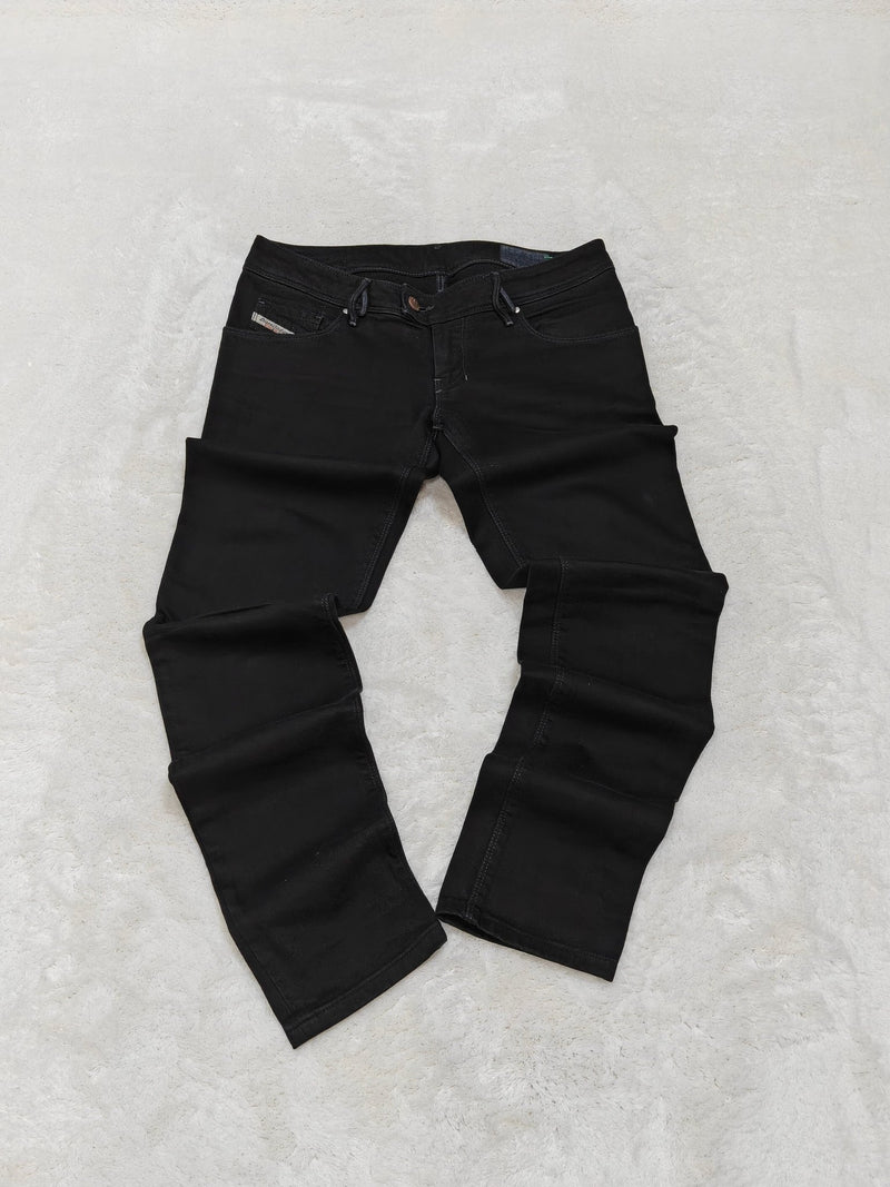 Women Diesel Nevy Black Wash 008IE Slim Straight W28 L30 (EU 38/M) Jeans