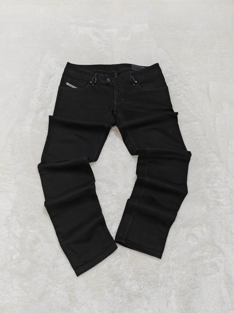 Women Diesel Nevy Black Wash 008IE Slim Straight W28 L30 (EU 38/M) Jeans