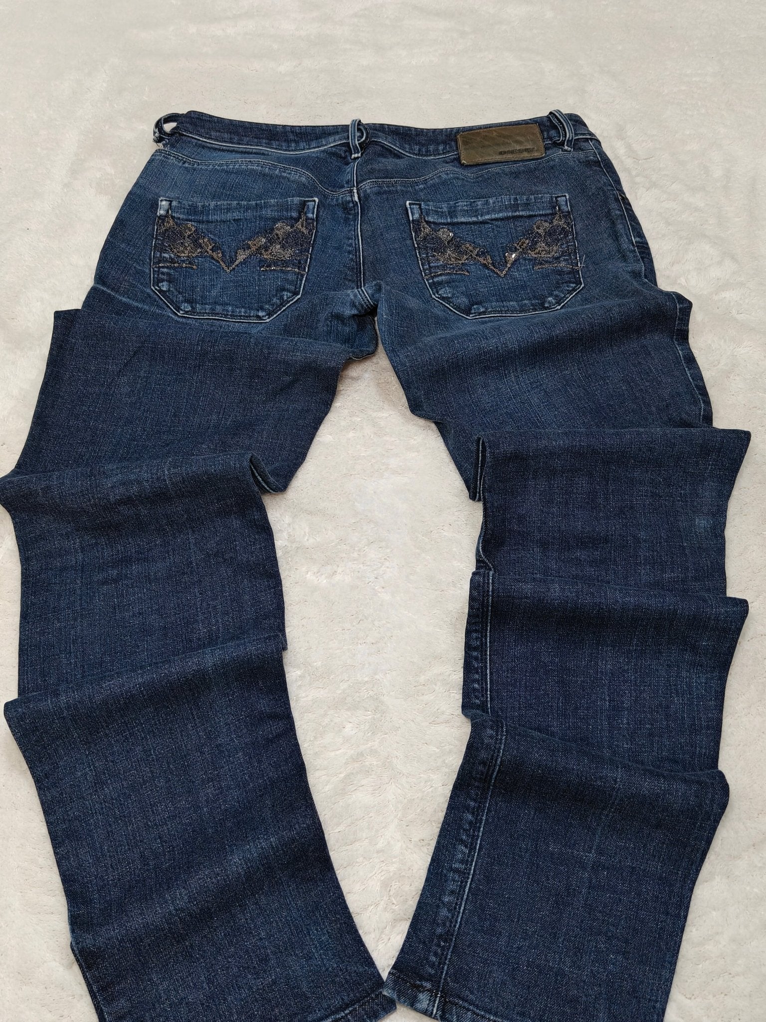 Women Diesel Nevy Dark Blue Wash 008K7 Slim Straight W29 L32 (EU 38/M) Jeans