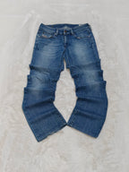 Women Diesel Ronhary Blue Wash 008IG Straight Low Waist W27 L30 (EU 36/S) Jeans
