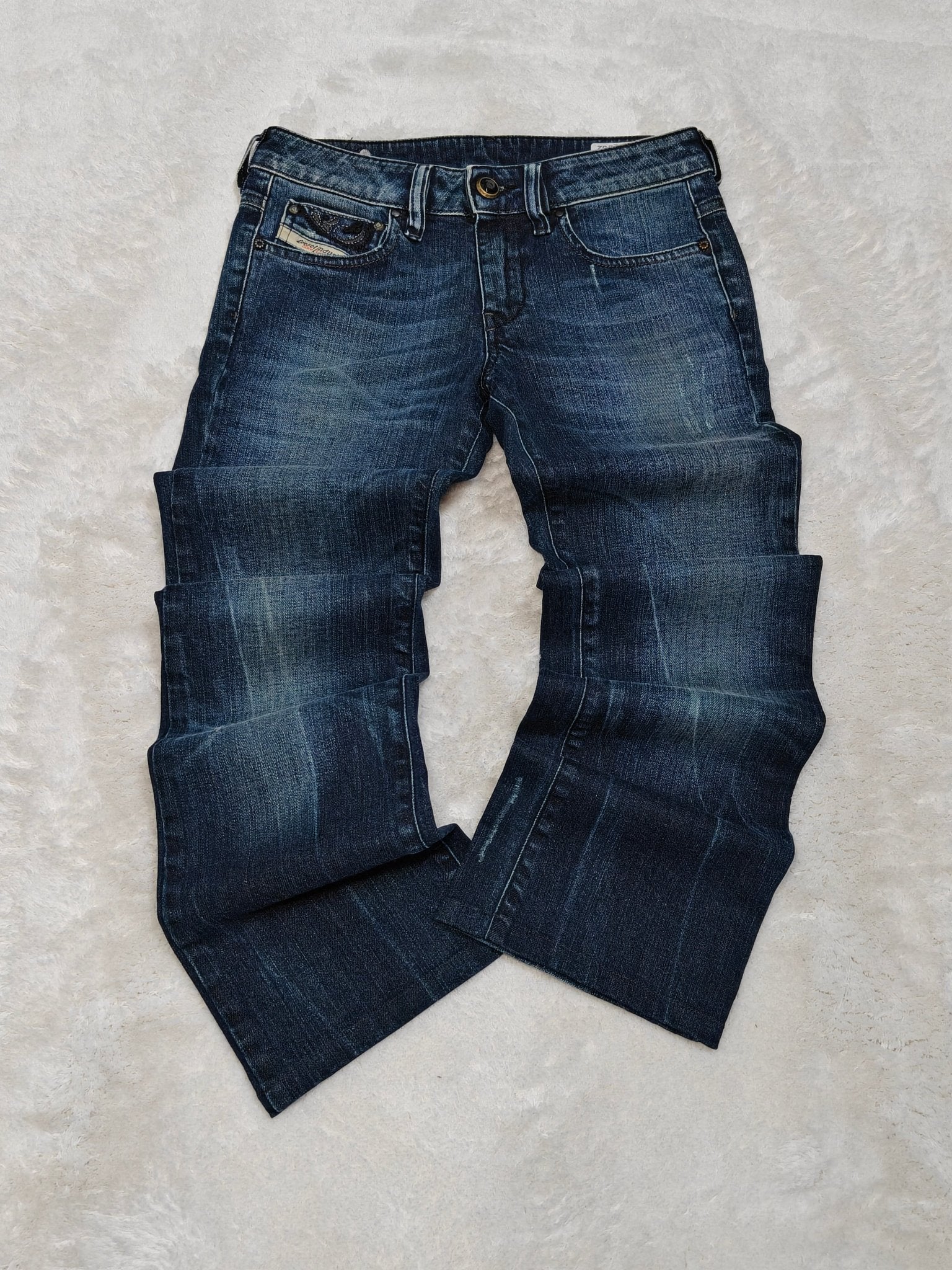 Women Diesel Ronhary Blue Wash 008WR Straight Bootcut W25 L28 (EU 34/XS) Jeans