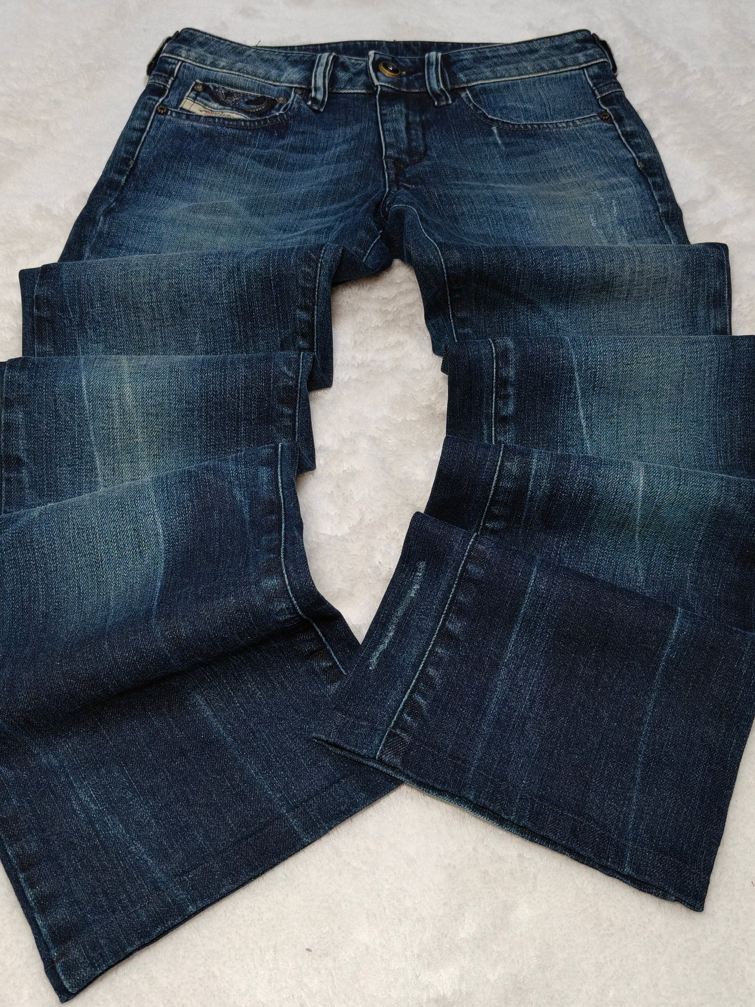Women Diesel Ronhary Blue Wash 008WR Straight Bootcut W25 L28 (EU 34/XS) Jeans