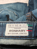 Women Diesel Ronhary Blue Wash 008WR Straight Bootcut W25 L28 (EU 34/XS) Jeans