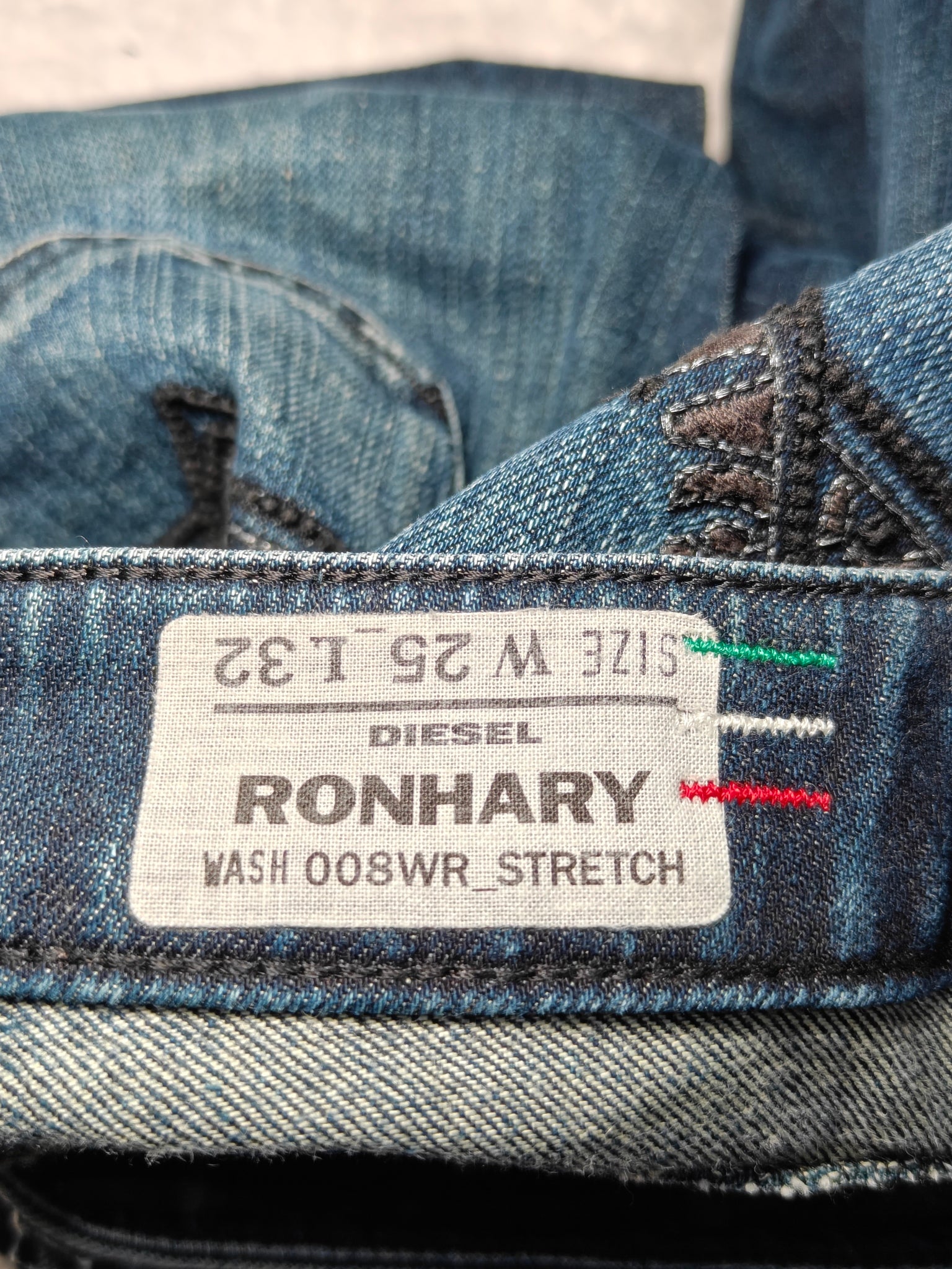 Women Diesel Ronhary Blue Wash 008WR Straight Bootcut W25 L28 (EU 34/XS) Jeans