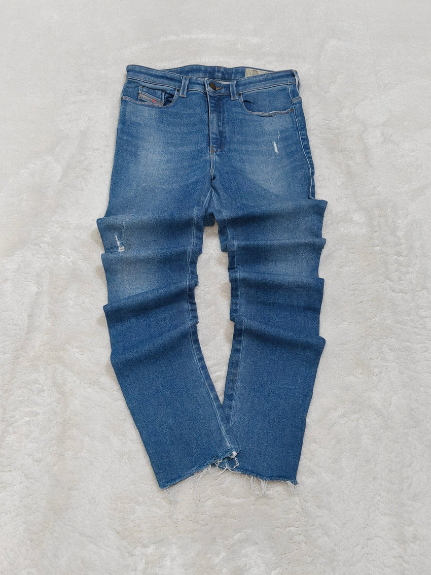 Women Diesel Skinzee - High Blue Wash R6BA8 Super Slim Skinny W27 L32 (EU 36/S) Jeans