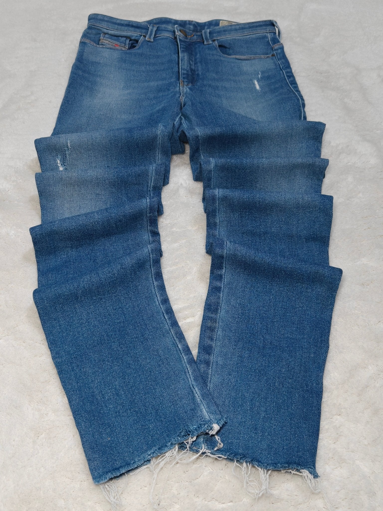 Women Diesel Skinzee - High Blue Wash R6BA8 Super Slim Skinny W27 L32 (EU 36/S) Jeans