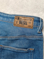 Women Diesel Skinzee - High Blue Wash R6BA8 Super Slim Skinny W27 L32 (EU 36/S) Jeans