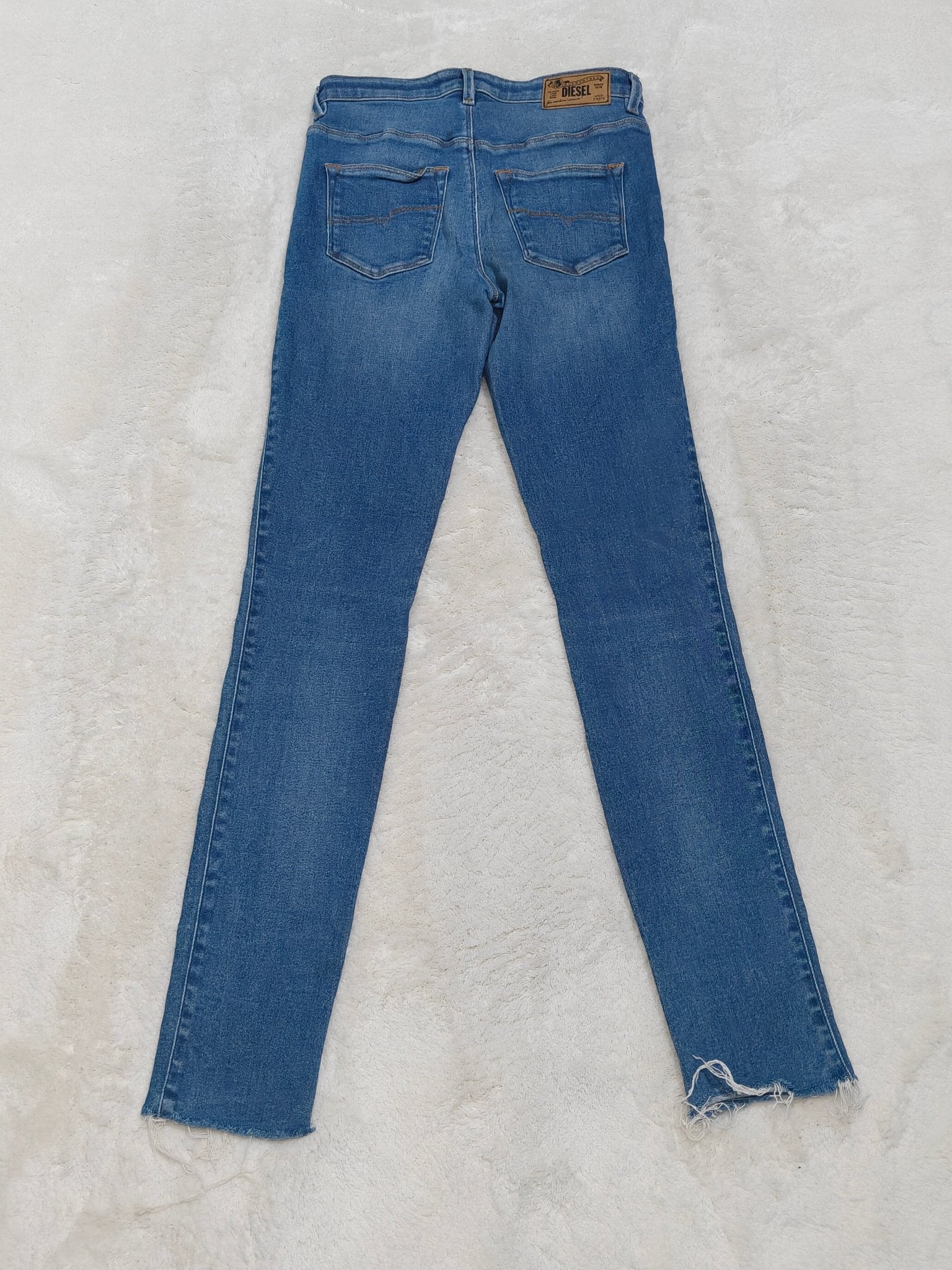 Women Diesel Skinzee - High Blue Wash R6BA8 Super Slim Skinny W27 L32 (EU 36/S) Jeans