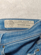 Women Diesel Skinzee - High Blue Wash R6BA8 Super Slim Skinny W27 L32 (EU 36/S) Jeans