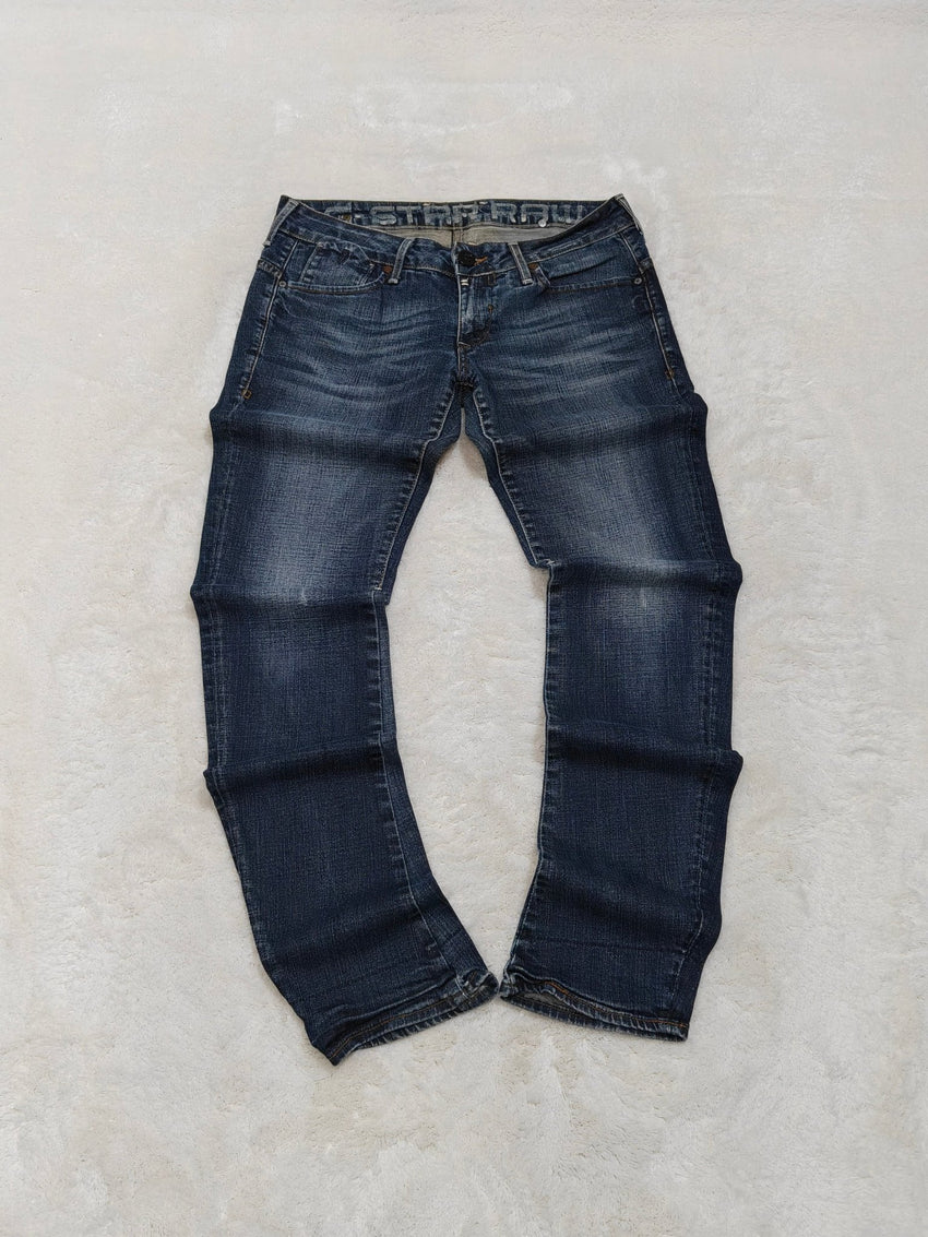 Women G - Star 3301 Blue Straight Slim W30 L34 (EU 40/L) Jeans