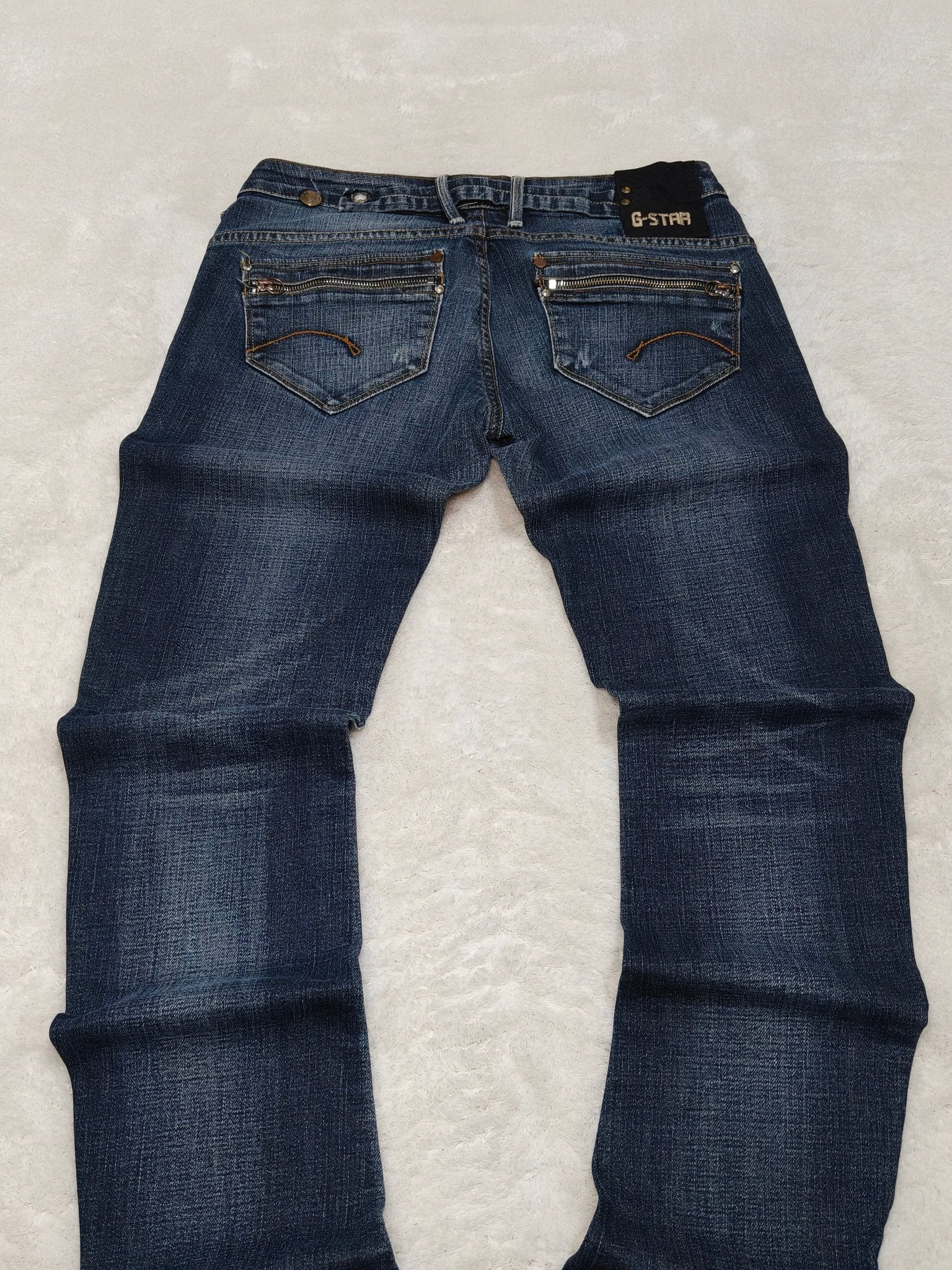 Women G - Star 3301 Blue Straight Slim W30 L34 (EU 40/L) Jeans