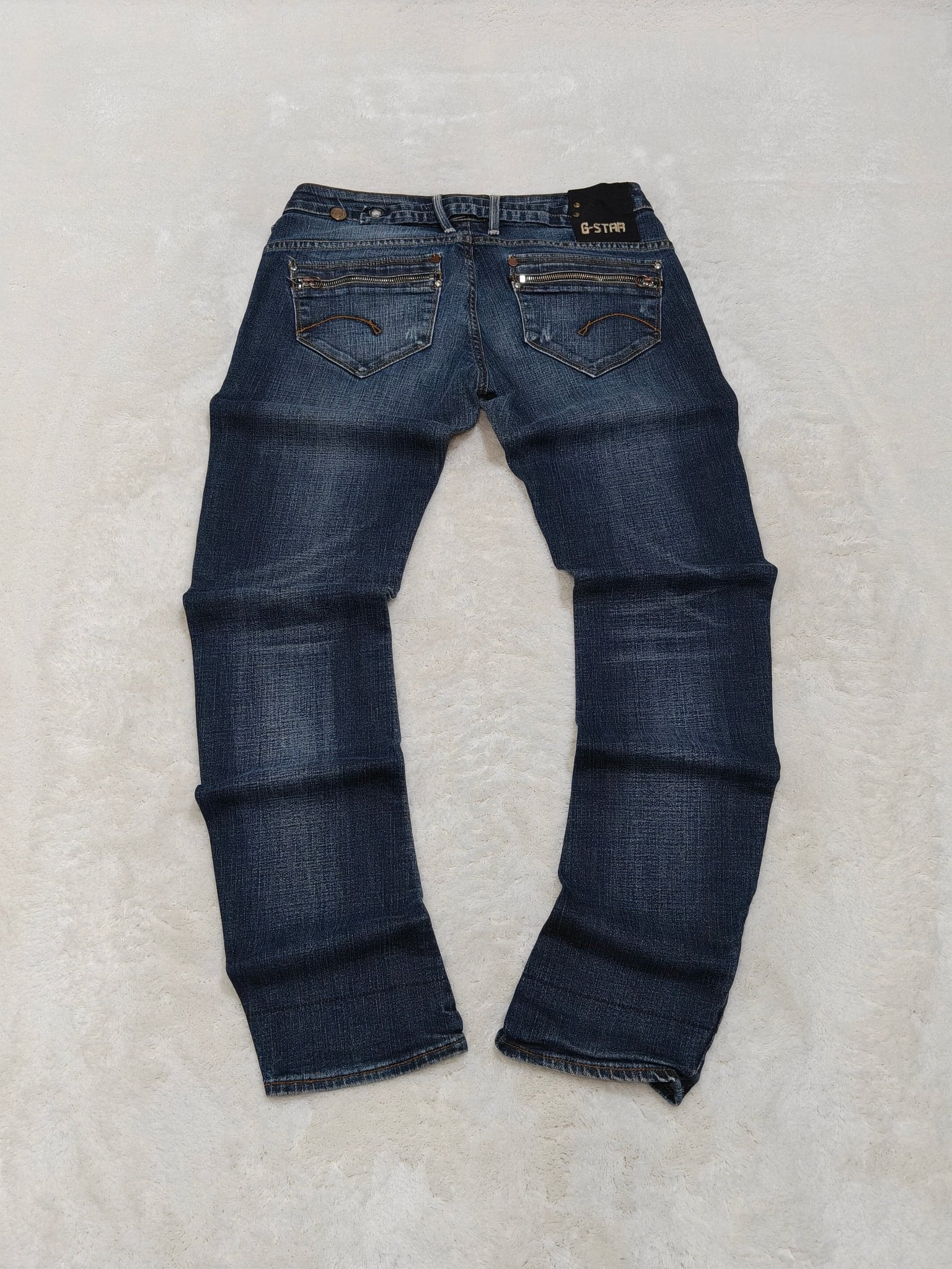 Women G - Star 3301 Blue Straight Slim W30 L34 (EU 40/L) Jeans