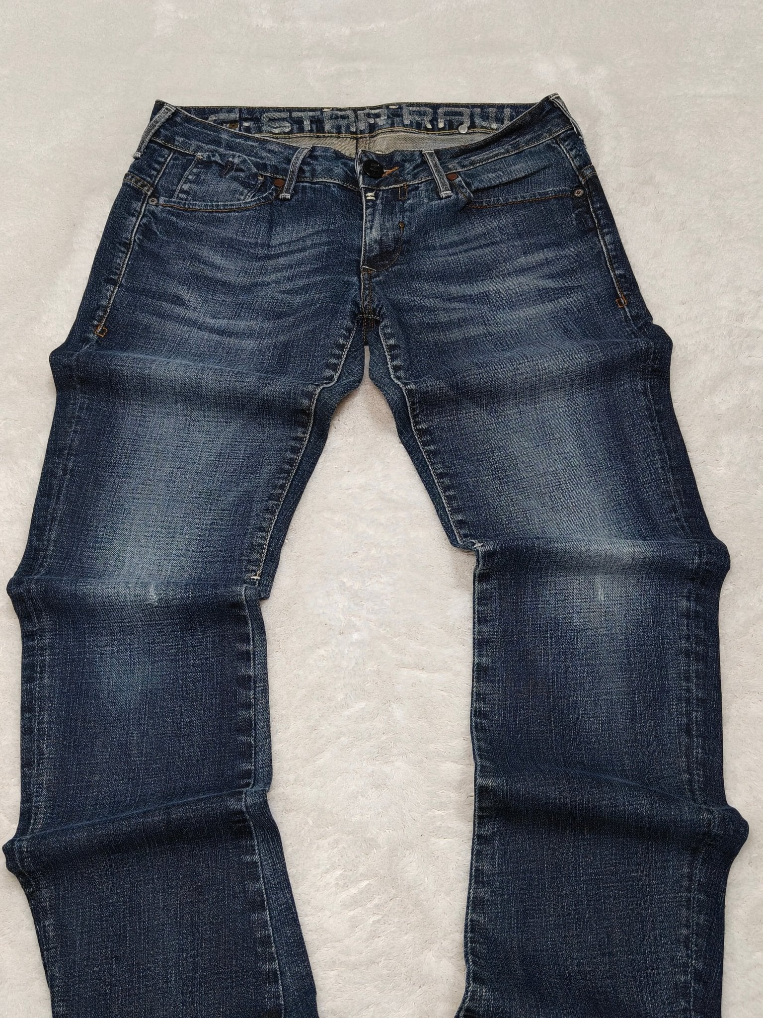 Women G - Star 3301 Blue Straight Slim W30 L34 (EU 40/L) Jeans