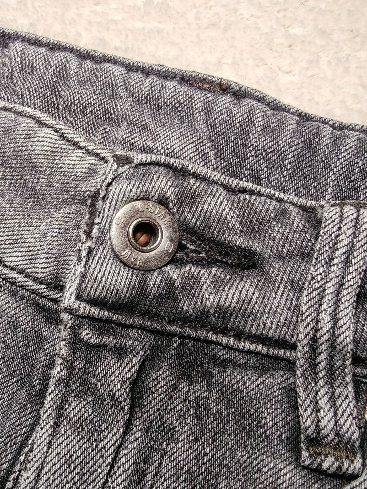 Women G - Star 3301 Dark Grey Fade Black Straight W26 L28 (EU36/S) Jeans