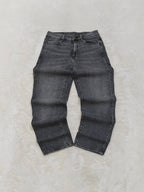 Women G - Star 3301 Dark Grey Fade Black Straight W26 L28 (EU36/S) Jeans