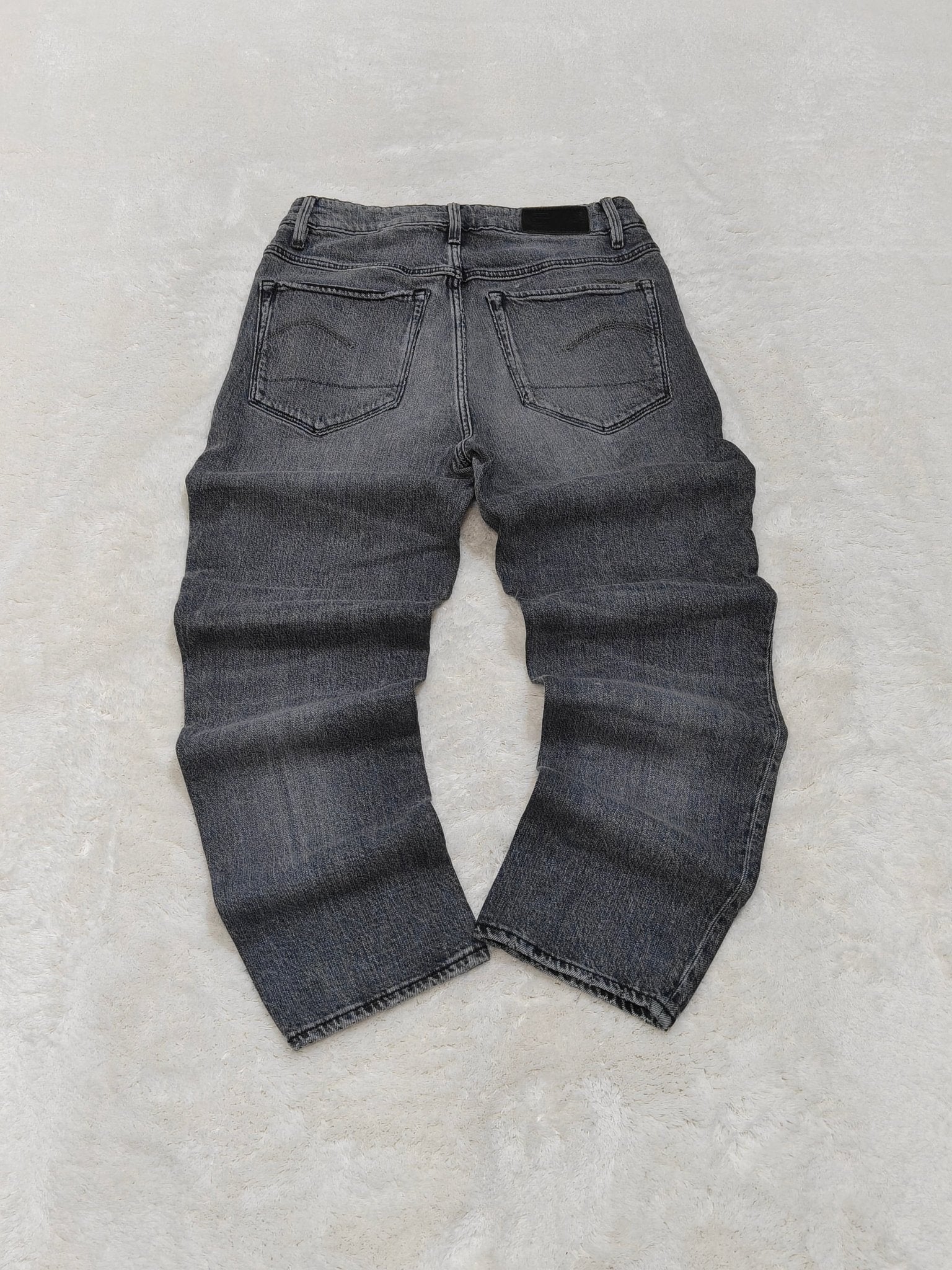 Women G - Star 3301 Dark Grey Fade Black Straight W26 L28 (EU36/S) Jeans