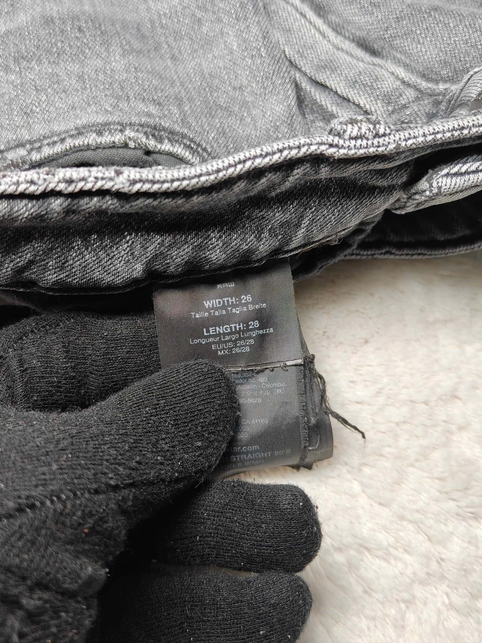 Women G - Star 3301 Dark Grey Fade Black Straight W26 L28 (EU36/S) Jeans