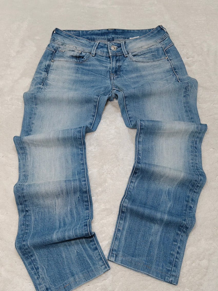 Women G - Star Lynn Light Blue Slim Mid Skinny W26 L30 (EU 36/S) Jeans