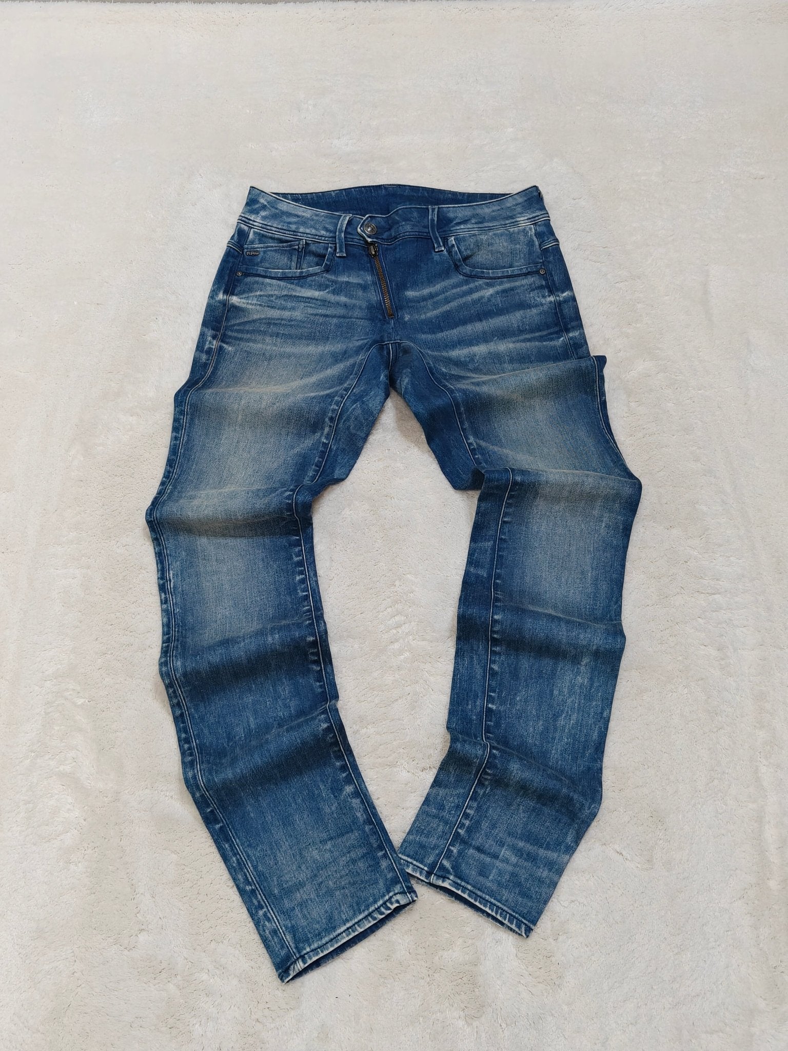 Women G - Star Lynn Zip Light Blue Mid Skinny W28 L34 (EU 38/M) Jeans