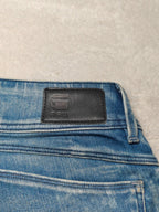 Women G - Star Lynn Zip Light Blue Mid Skinny W28 L34 (EU 38/M) Jeans